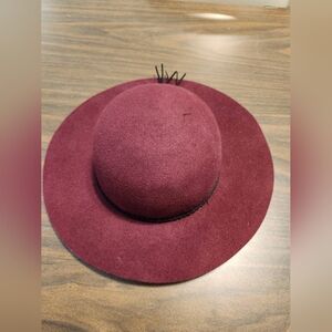 Maroon Olive and Pique Hat 100% Wool Hat